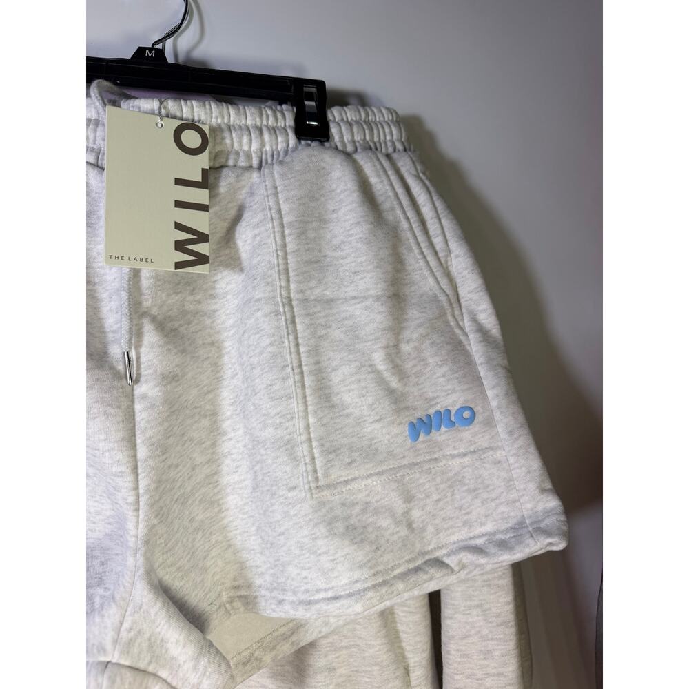 WILO The Label Women’s 2-Piece Hoodie Shorts Set White Marle Blue L NWT - Picture 13 of 13